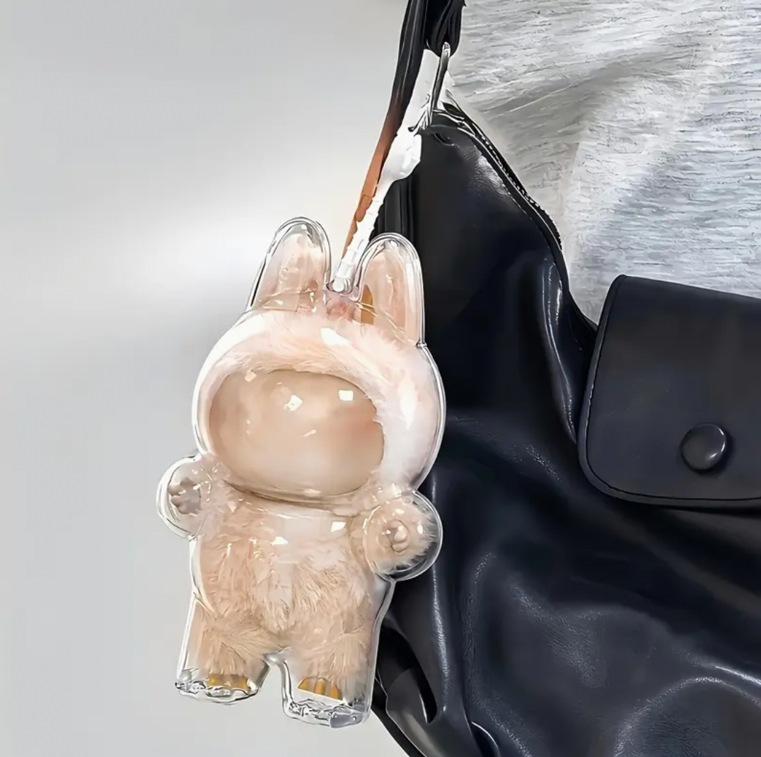 【Dust-Proof & Scratch-Resistant】LABUBU Display Case - Protective Shell for Sitting Pose Labubu Figures (Type B), Collector’s Showcase Box, Cute Storage Case for Home/Office/Bookshelf Decor