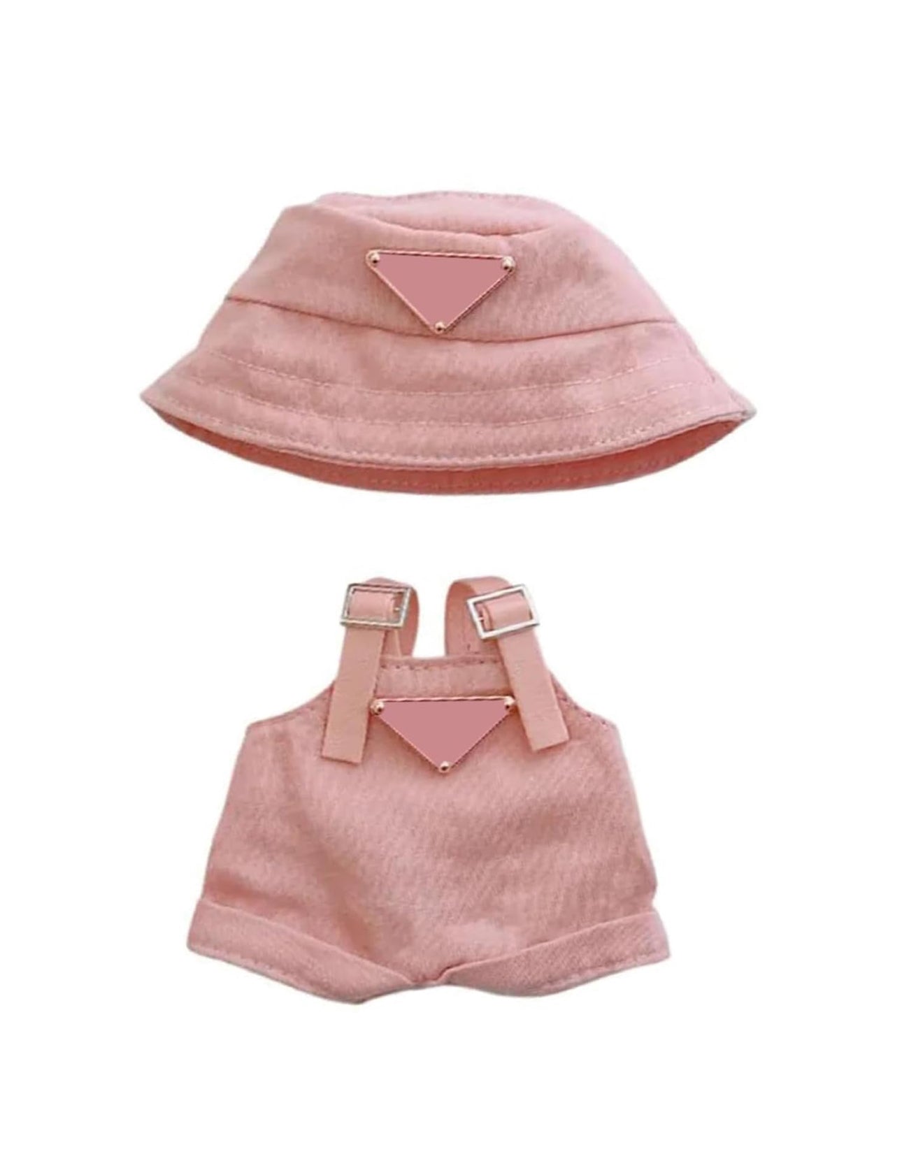 Bubblegum Joy: Dopamine Summer Set (Overalls + Bucket Hat) for 17cm Labubu