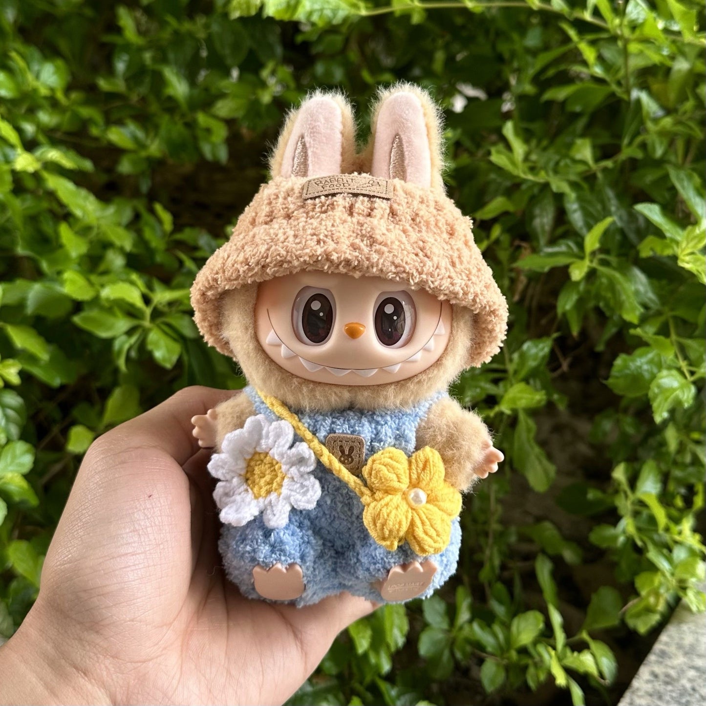 Blossom Cutie Handmade Set for 17cm Labubu - Floral Dress + Hair Clip (Perfect 520/Birthday Gift!)