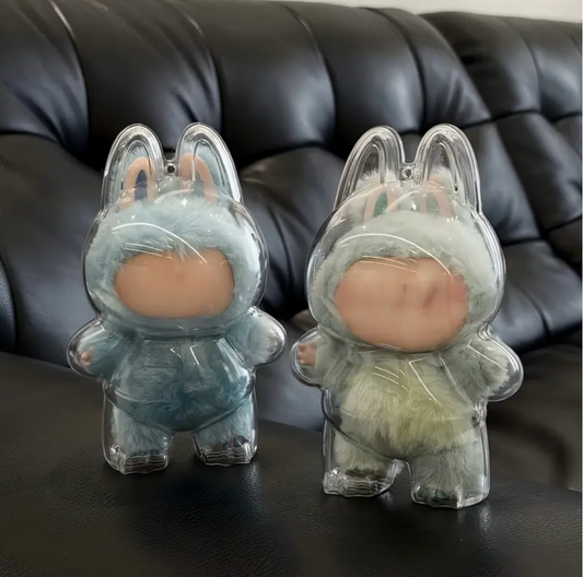 【Dust-Proof & Scratch-Resistant】LABUBU Display Case - Protective Shell for Sitting Pose Labubu Figures (Type B), Collector’s Showcase Box, Cute Storage Case for Home/Office/Bookshelf Decor