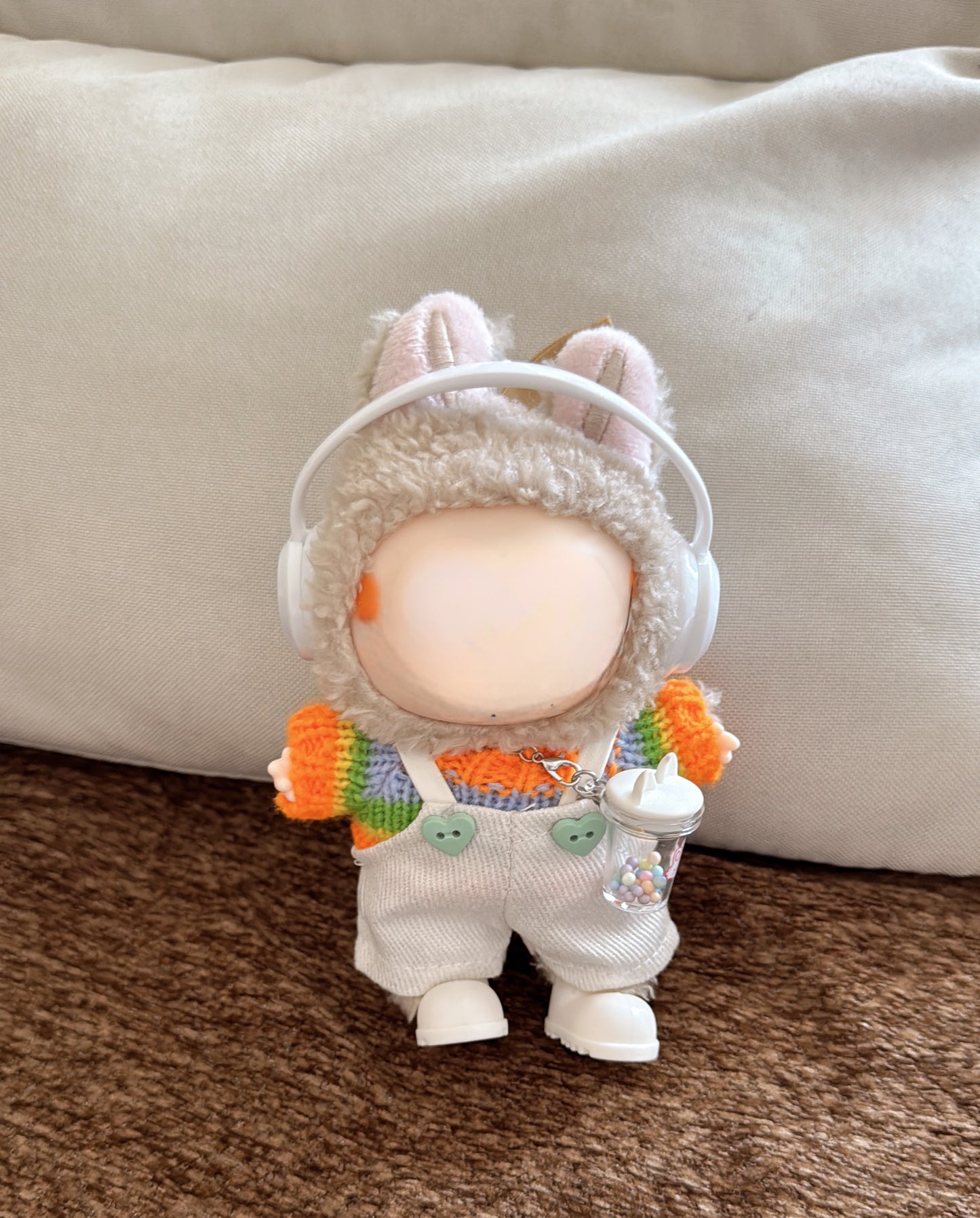 Labubu Orange Sweater Outfit - Snug Plush Toy Costume