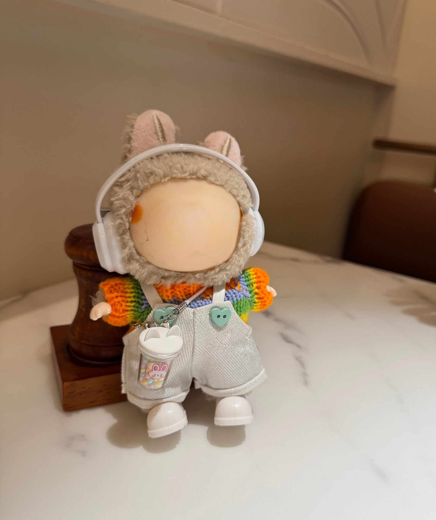 Labubu Orange Sweater Outfit - Snug Plush Toy Costume