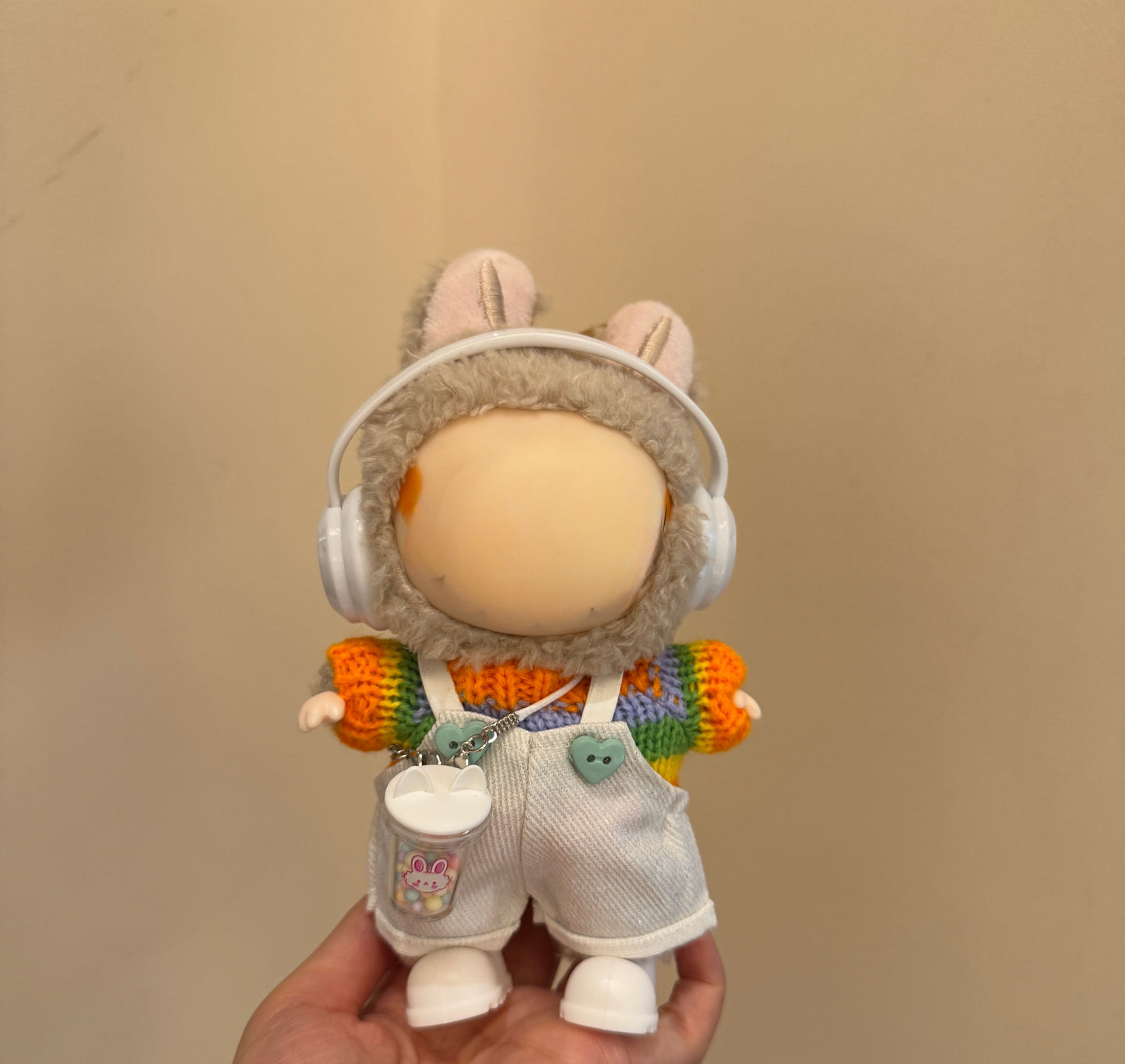 Labubu Orange Sweater Outfit - Snug Plush Toy Costume
