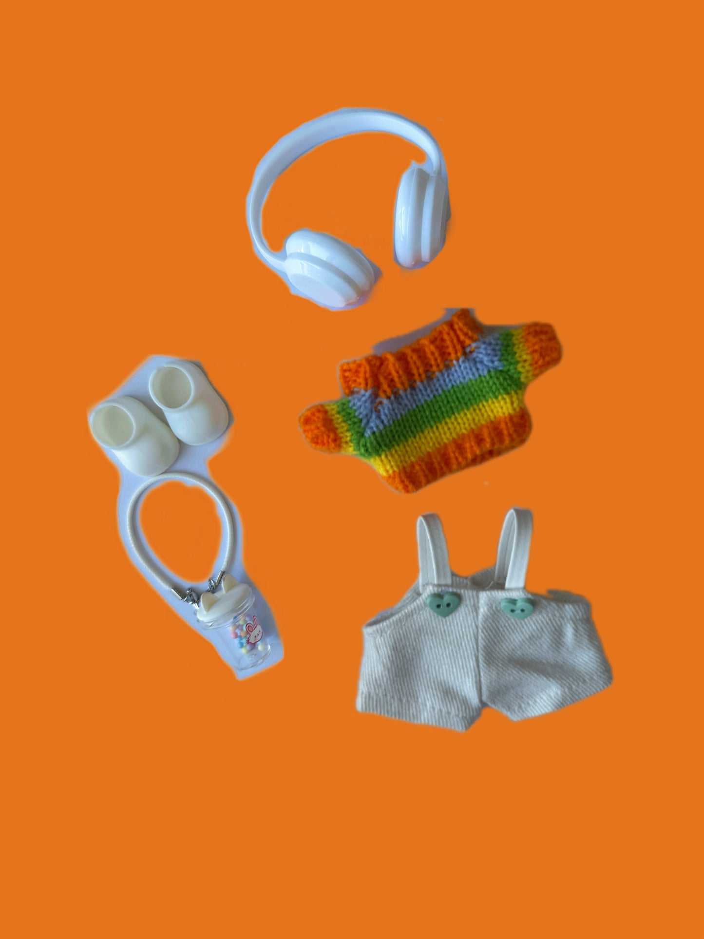 Labubu Orange Sweater Outfit - Snug Plush Toy Costume