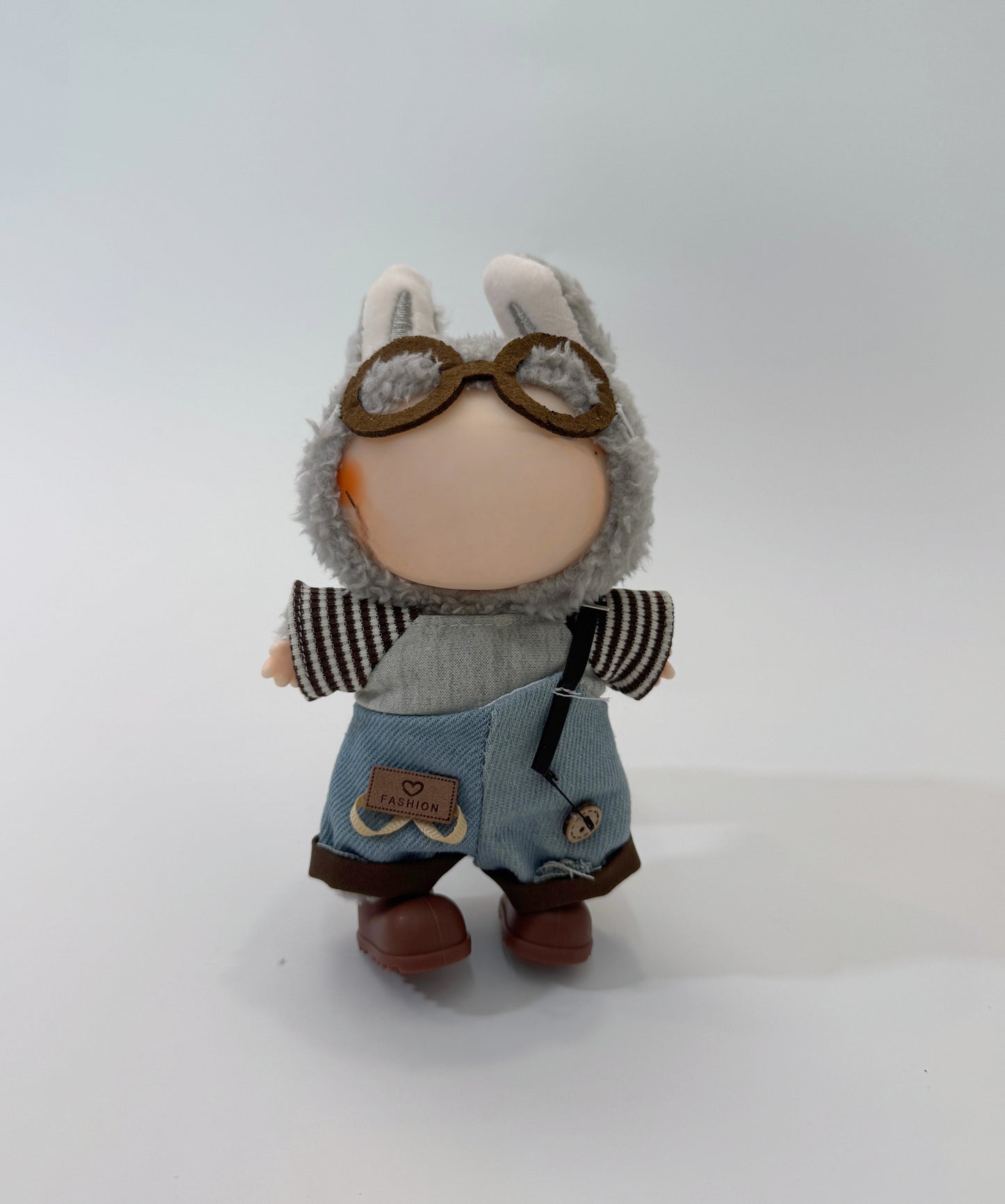 Labubu Scholar's Bundle: Corduroy Overalls + Striped Top & Rain Gear