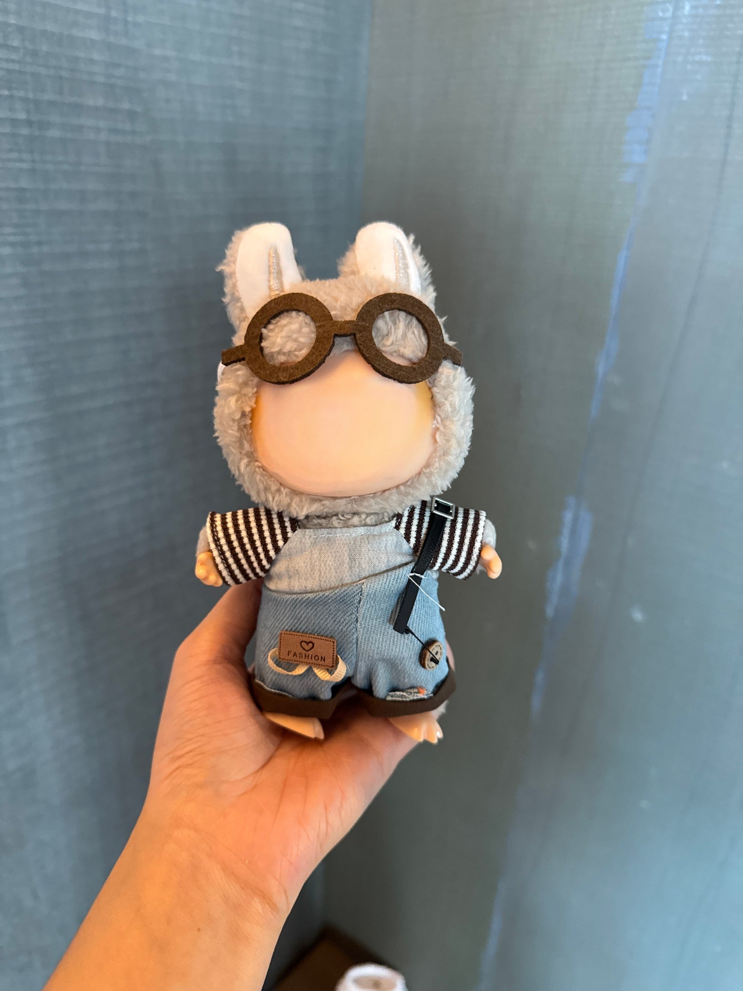 Labubu Scholar's Bundle: Corduroy Overalls + Striped Top & Rain Gear