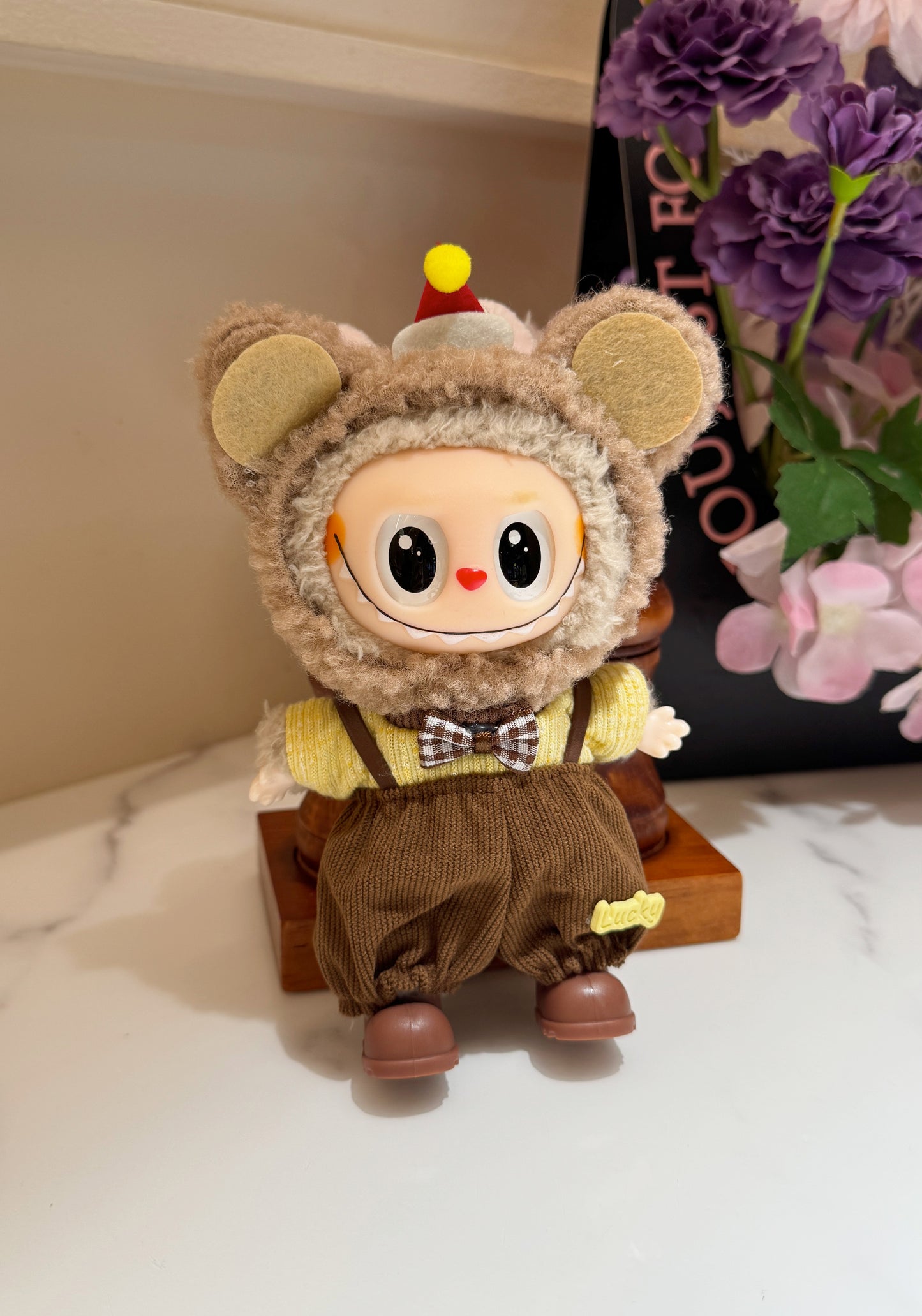 Ugly-Cute Big Ears Outfit Set for 17cm Labubu Doll  Embrace the Adorably Awkward Charm!