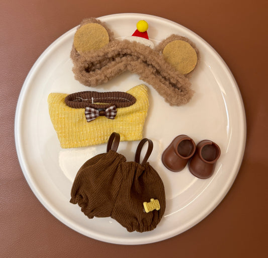 Ugly-Cute Big Ears Outfit Set for 17cm Labubu Doll  Embrace the Adorably Awkward Charm!