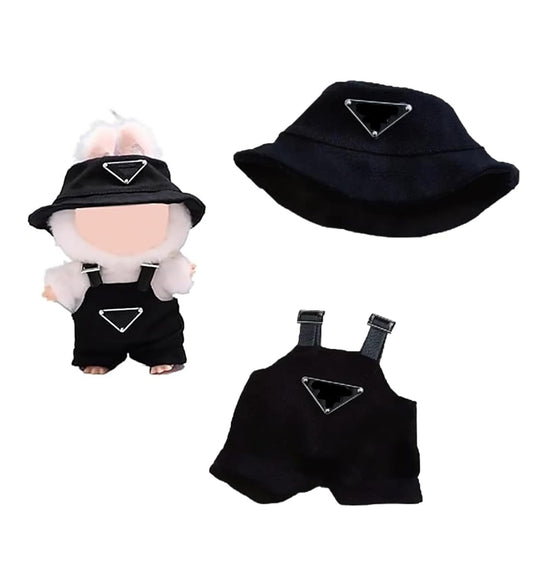 Bubblegum Joy: Dopamine Summer Set (Overalls + Bucket Hat) for 17cm Labubu