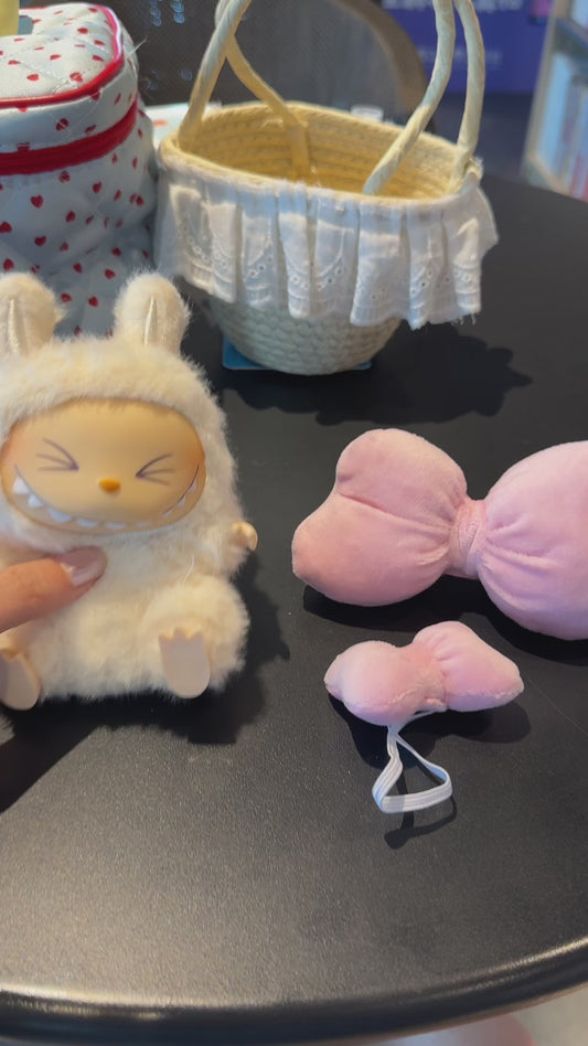 Candy Floss Bowtique Set For 17cm Labubu Doll Clothes Fashion Dresses  Color Match Sweater Dolls Outfit Accessories